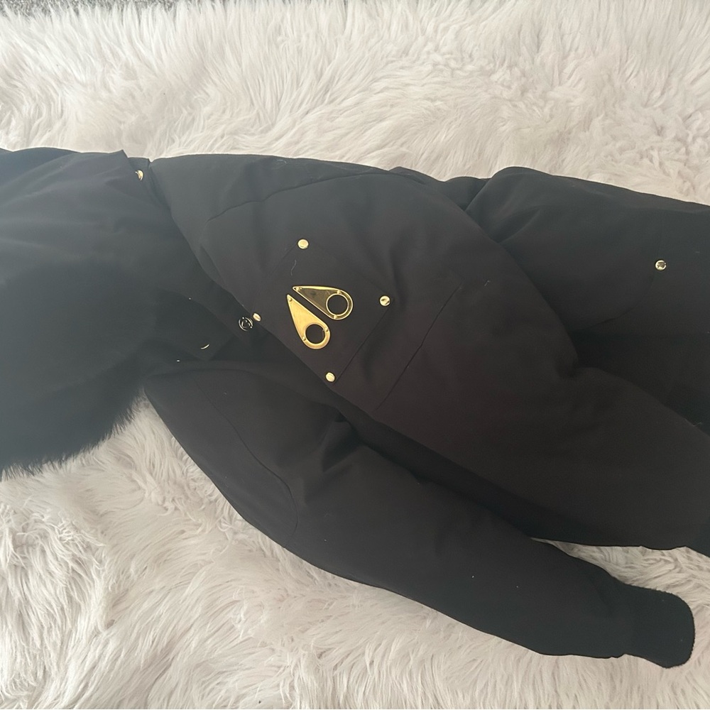 Moose Knuckles Black Puffer Jacket for Kids